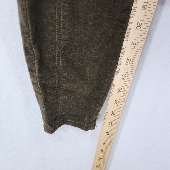 Anthropologie Micro Corduroy Pants Size 27 High Rise Skinny Pockets Green - Picture 7 of 14